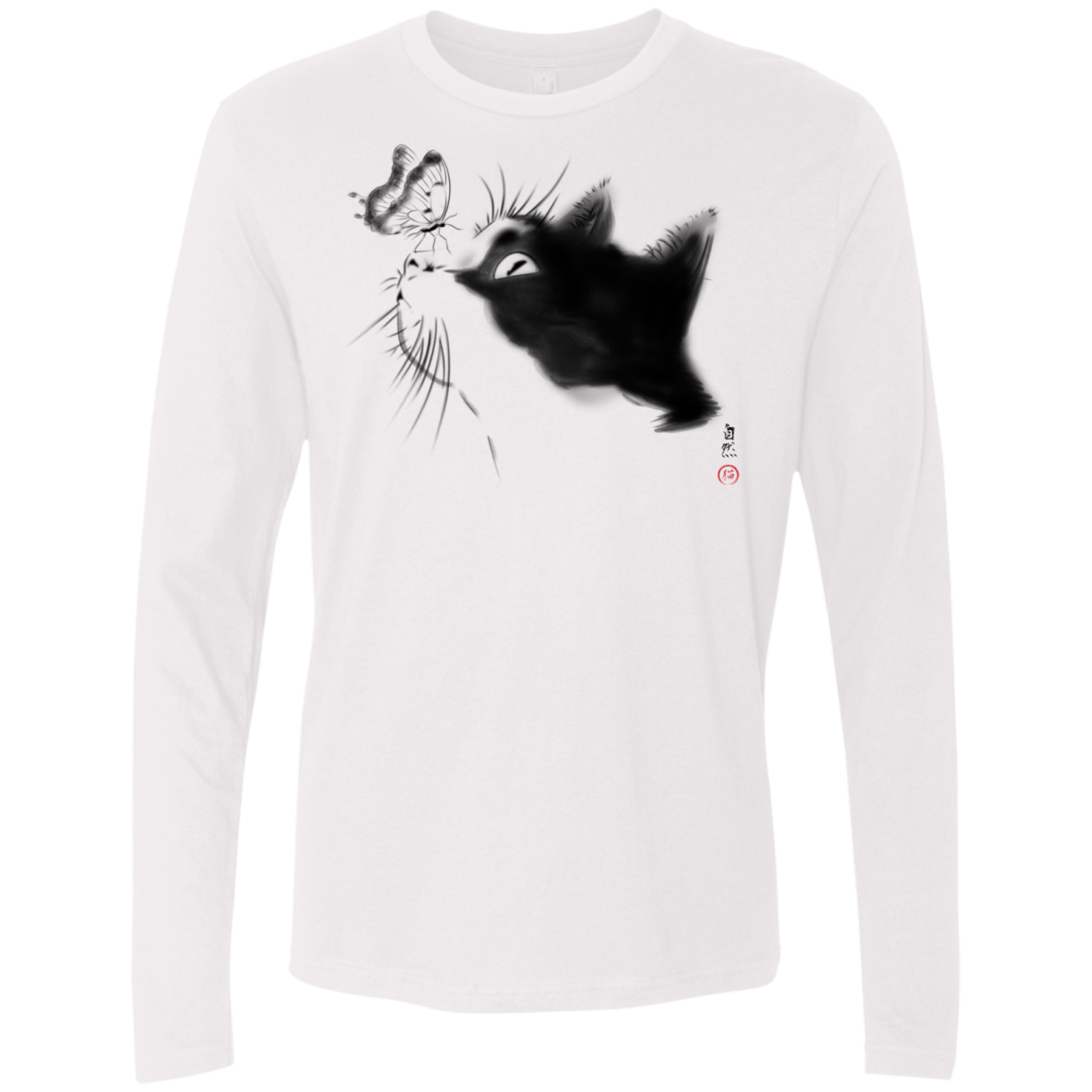 Curious Cat Men's Premium Long Sleeve