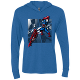 CIVIL WAR Triblend Long Sleeve Hoodie Tee