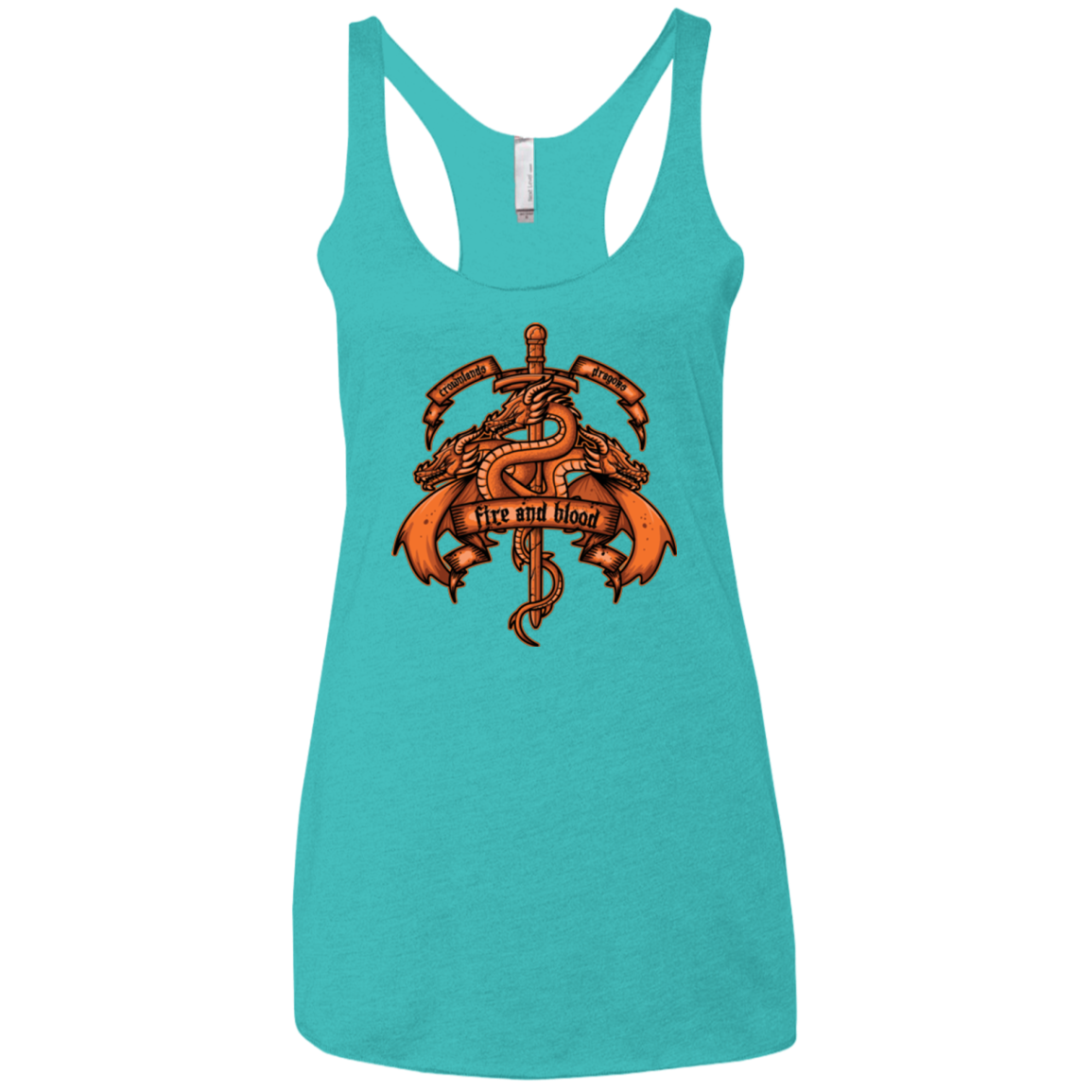 FIRE AND BLOOD Women's Triblend Racerback Tank