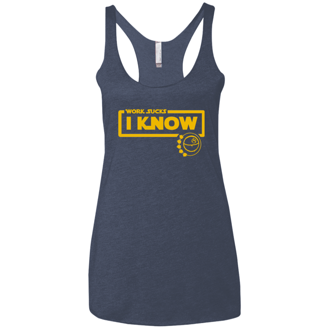 Work Sucks Women's Triblend Racerback Tank