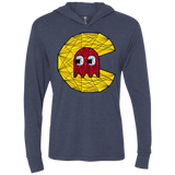 Poly Pac Man Triblend Long Sleeve Hoodie Tee