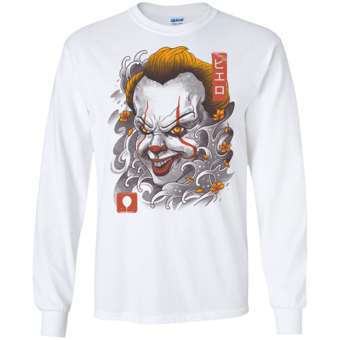Oni Clown Mask Men's Long Sleeve T-Shirt