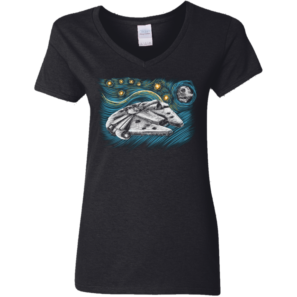 Starry Falcon Women's V-Neck T-Shirt