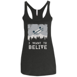 I Want to Believe Women's Triblend Racerback Tank