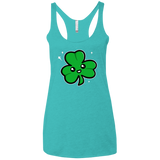 Super Cute Shamrock Women's Triblend Racerback Tank