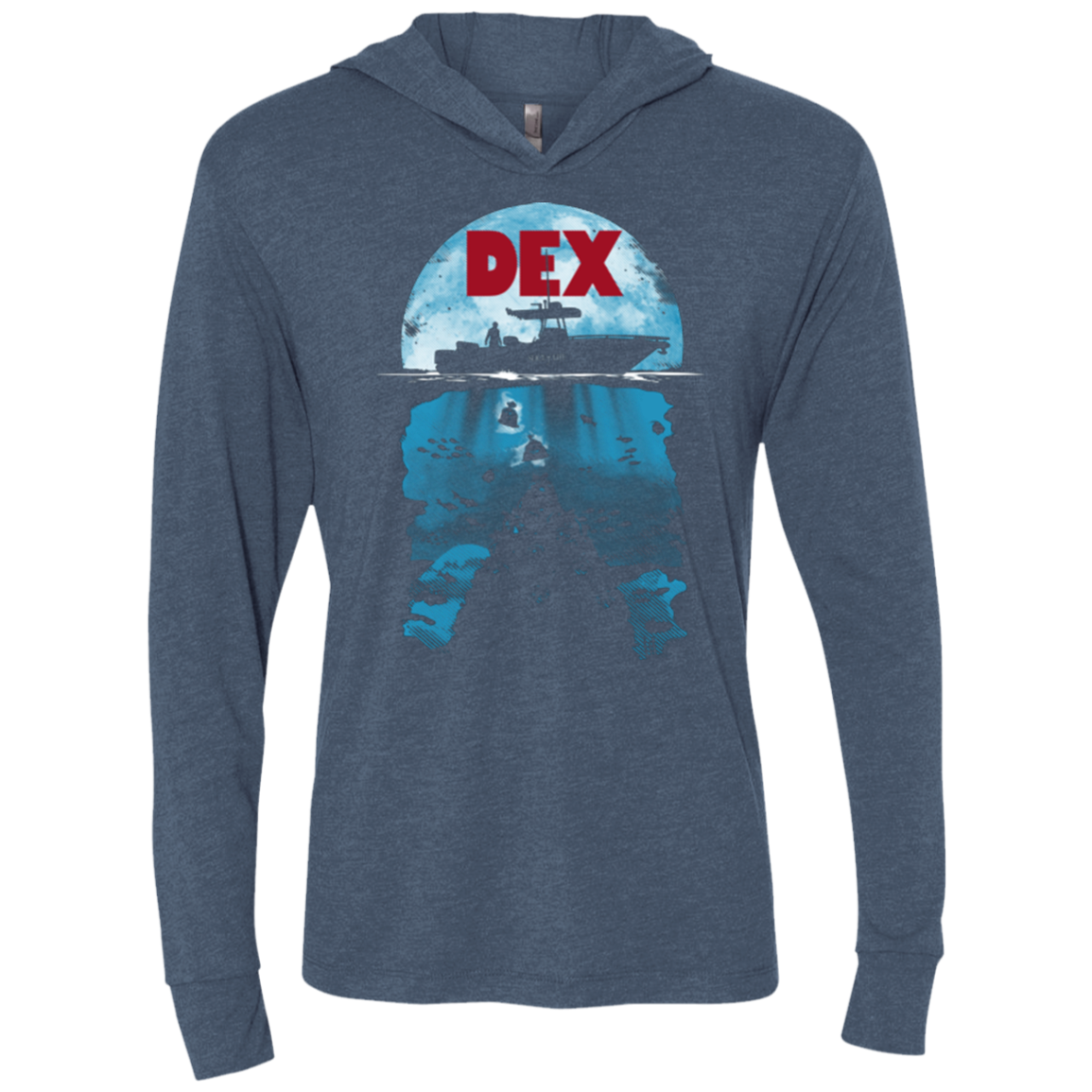 Dex Triblend Long Sleeve Hoodie Tee