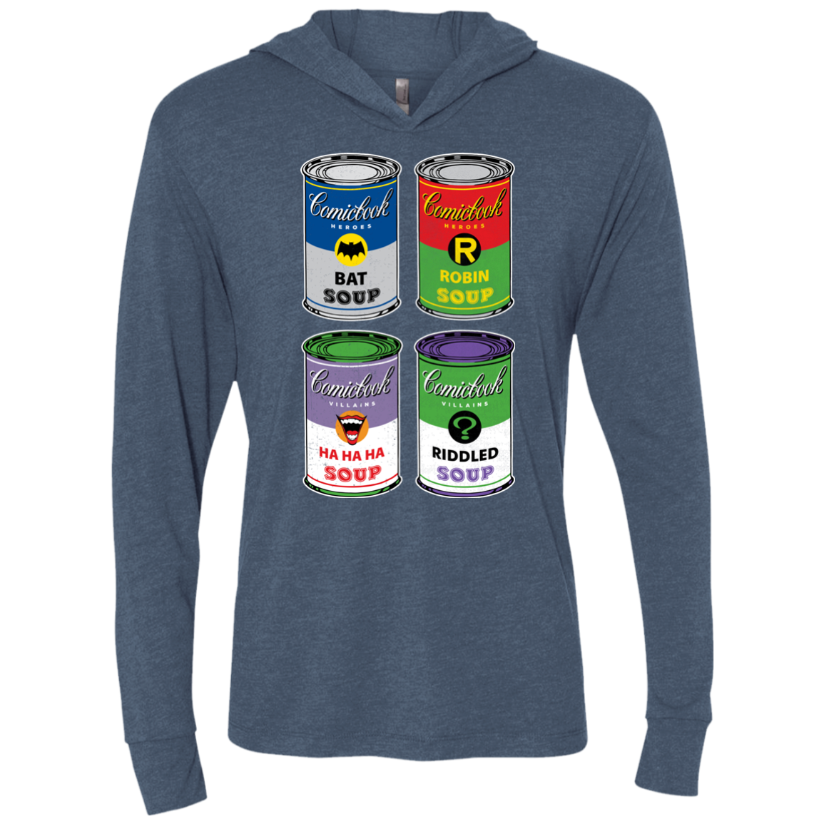 Arkham Soup Triblend Long Sleeve Hoodie Tee