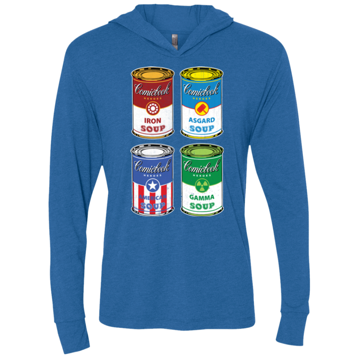 Soup Assemble Triblend Long Sleeve Hoodie Tee