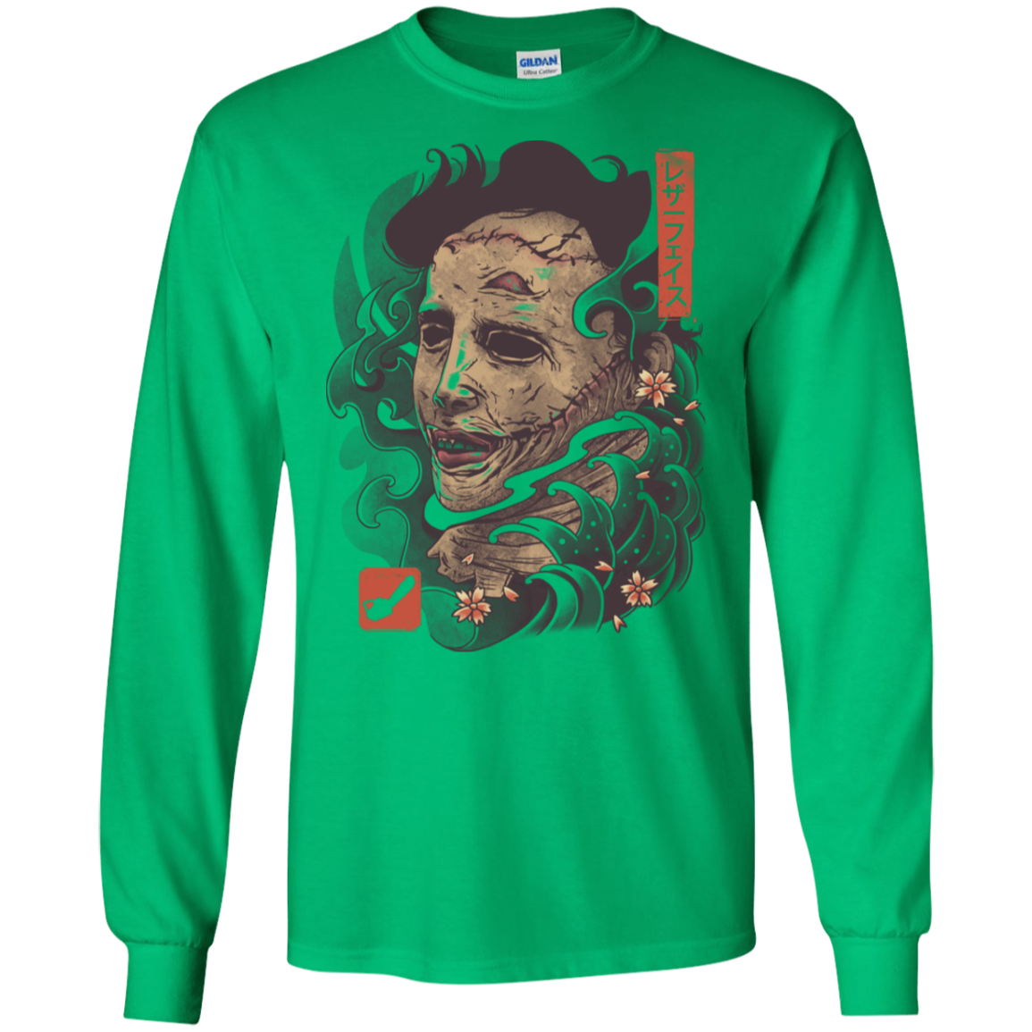 Oni Leather Mask Men's Long Sleeve T-Shirt