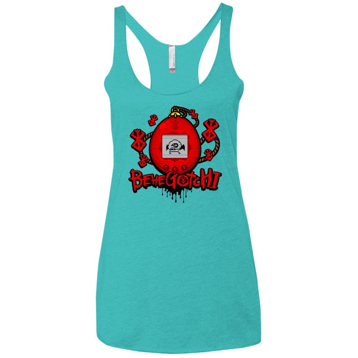 BeheGotchi Women's Triblend Racerback Tank