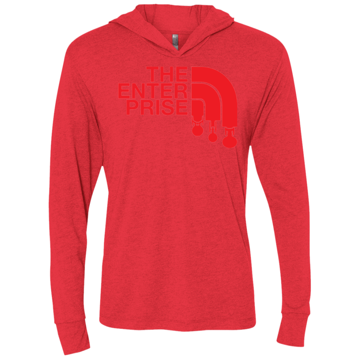 The Enterprise Triblend Long Sleeve Hoodie Tee