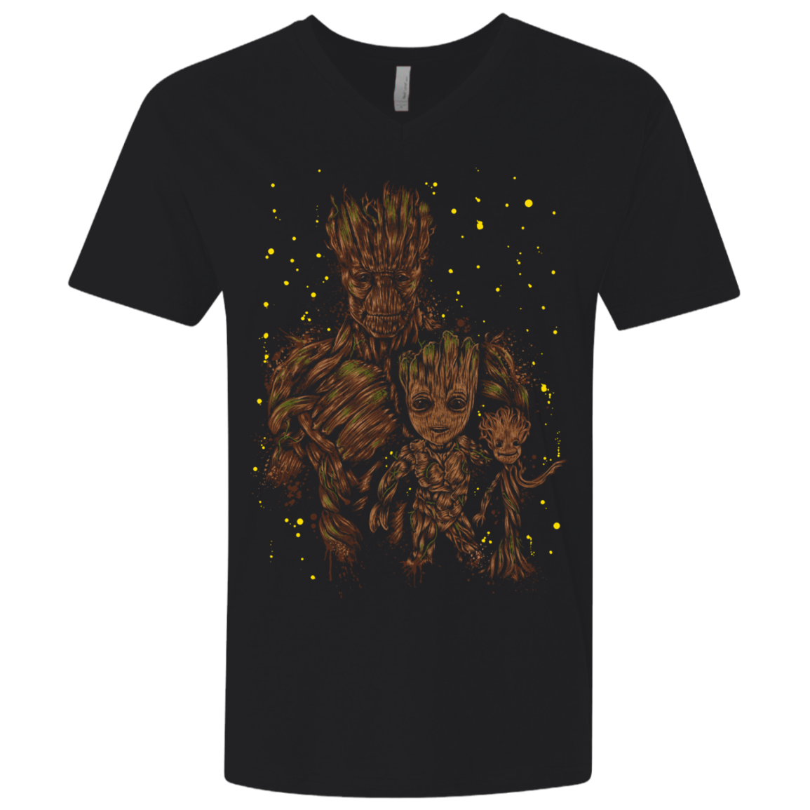 The evolution of Groot Men's Premium V-Neck