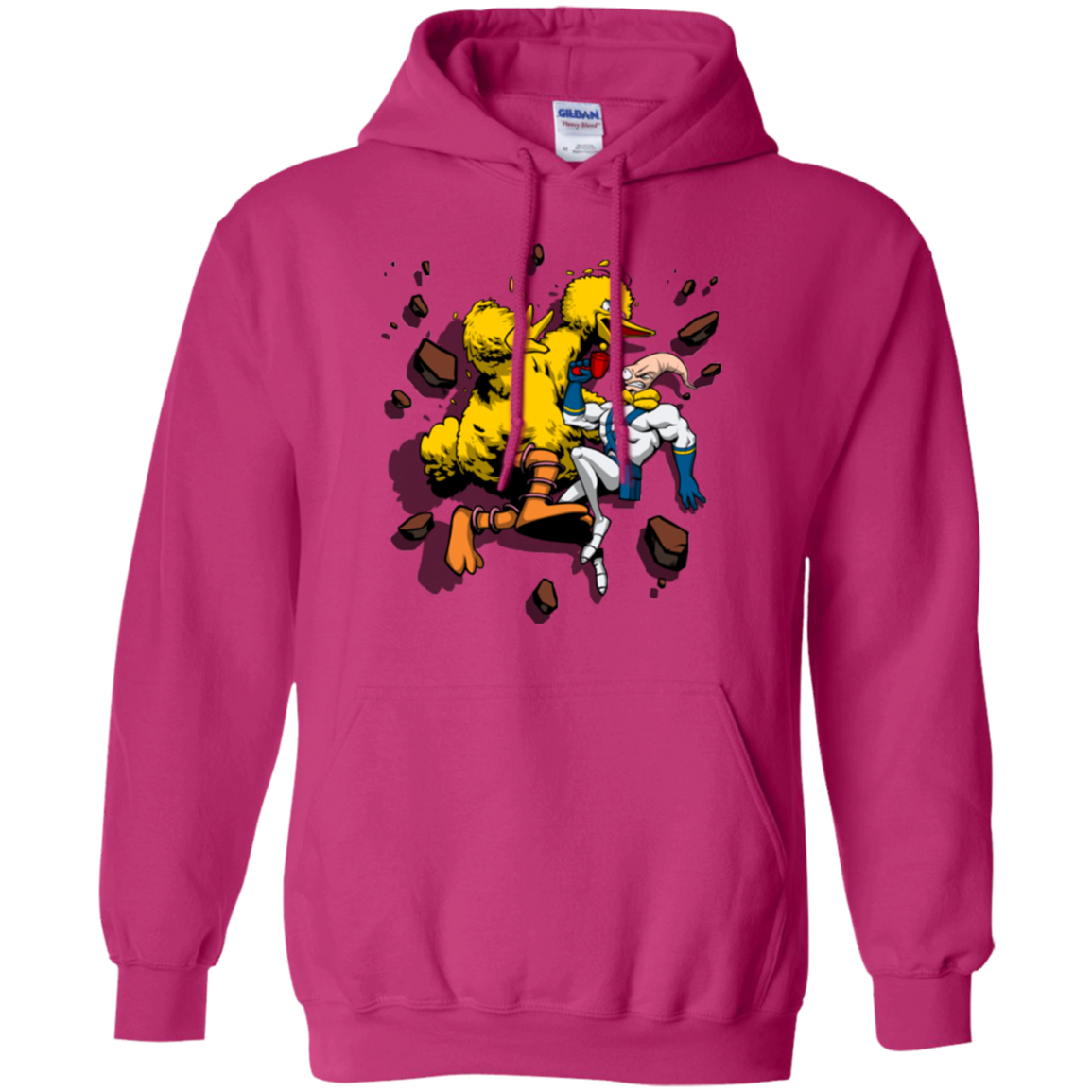 Big Bird and Worm Pullover Hoodie