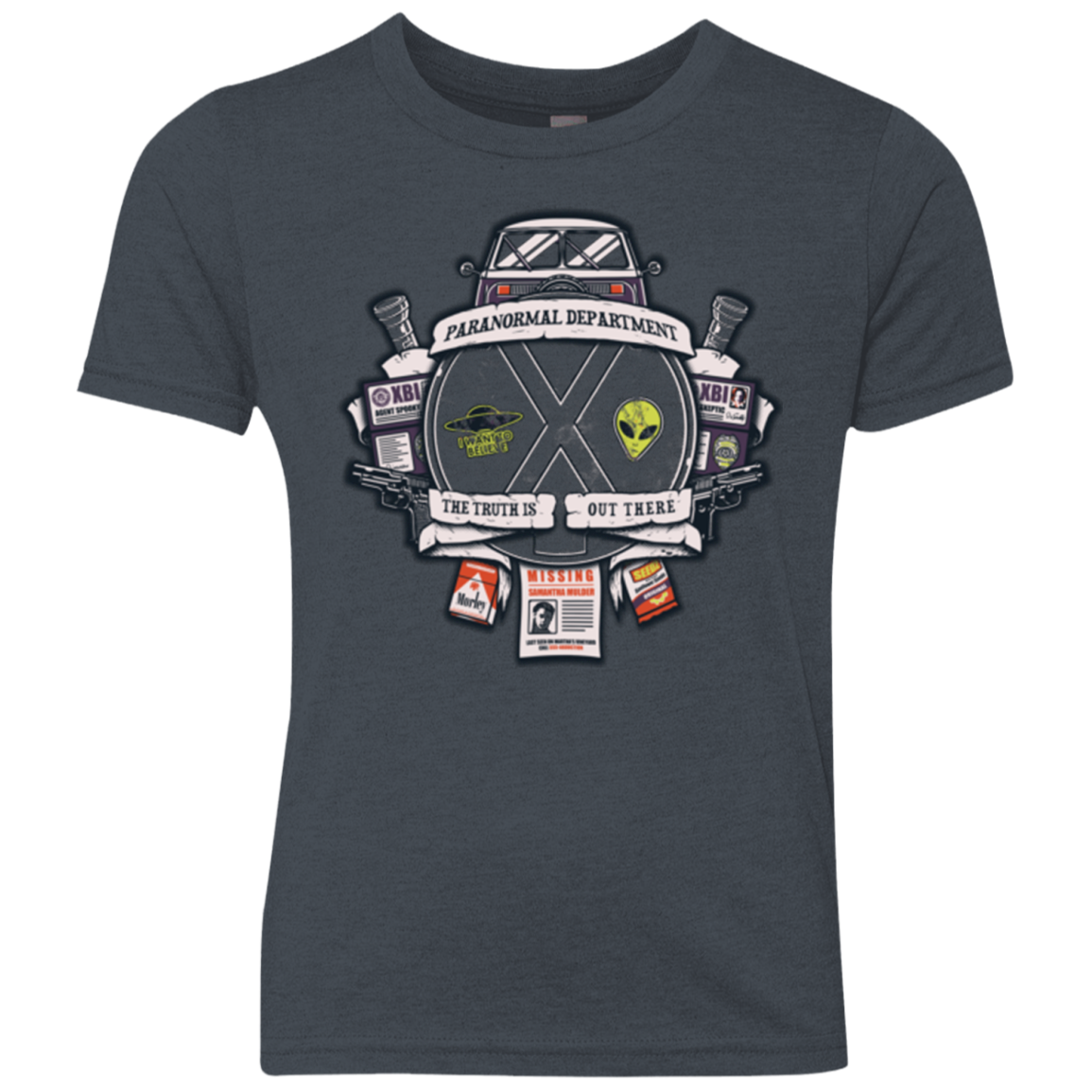 Paranormal files Crest Youth Triblend T-Shirt