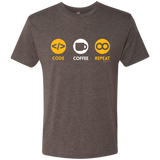 Code Coffee Repeat Men's Triblend T-Shirt