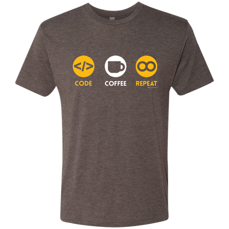 Code Coffee Repeat Men's Triblend T-Shirt