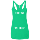 Tits Women's Triblend Racerback Tank