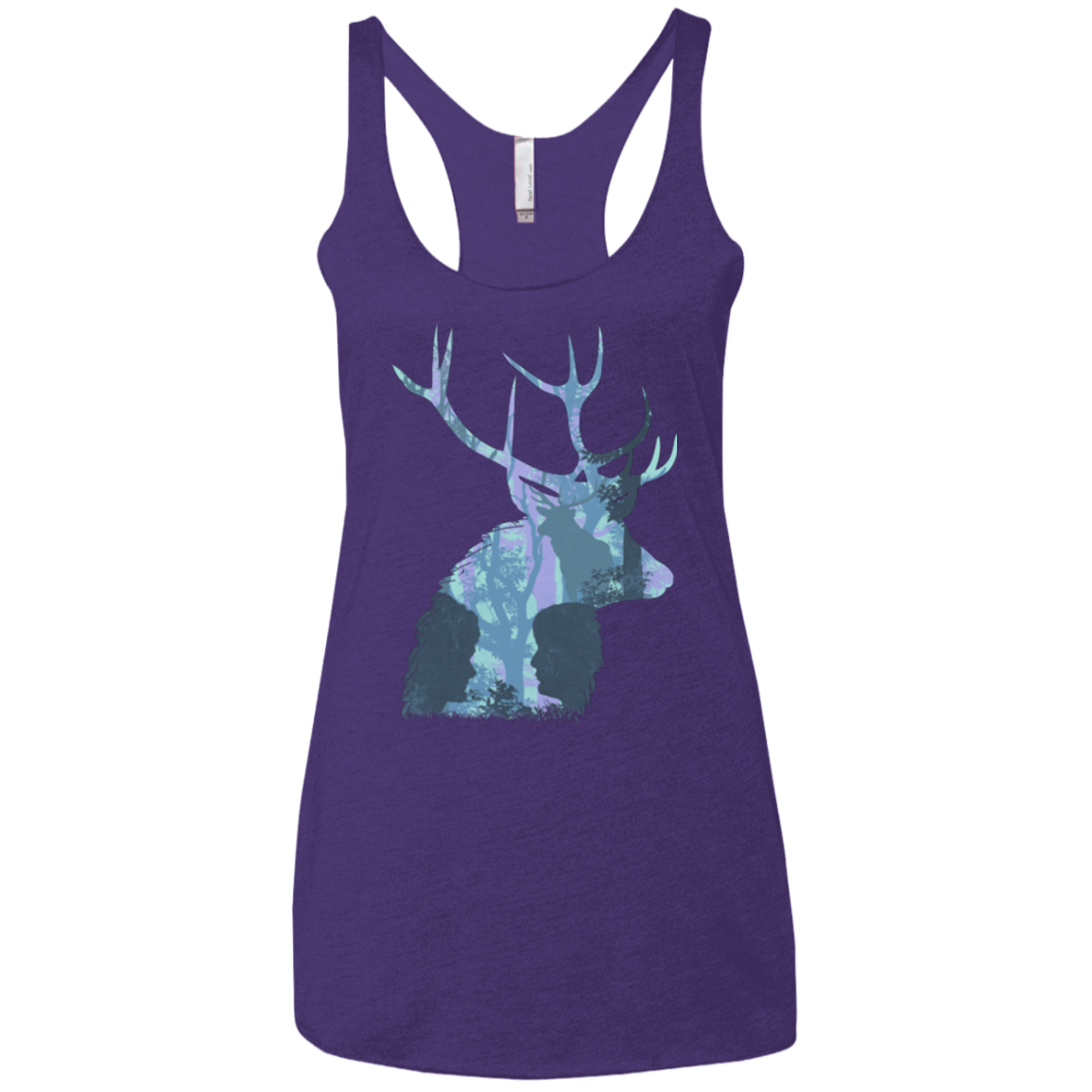 Deer Cannibal Women's Triblend Racerback Tank