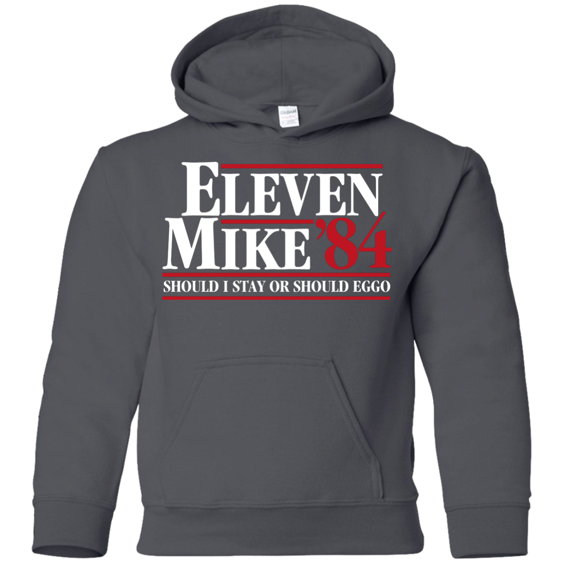 Eleven Mike 84 - Should I Stay or Should Eggo Youth Hoodie