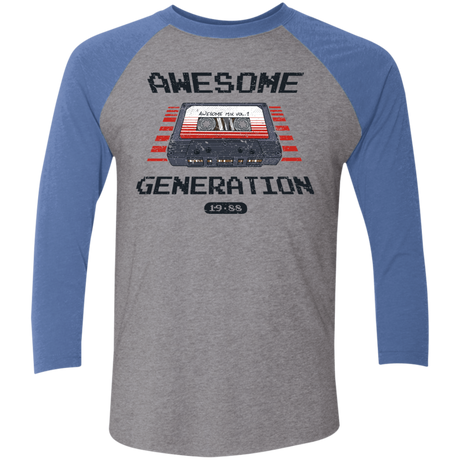 Awesome Generation Men's Triblend 3/4 Sleeve