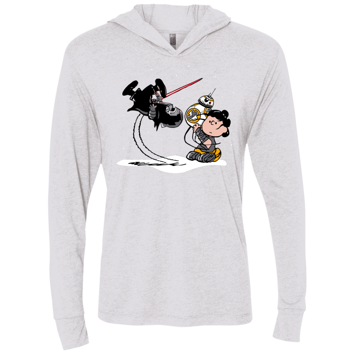 Darkness Falls Triblend Long Sleeve Hoodie Tee