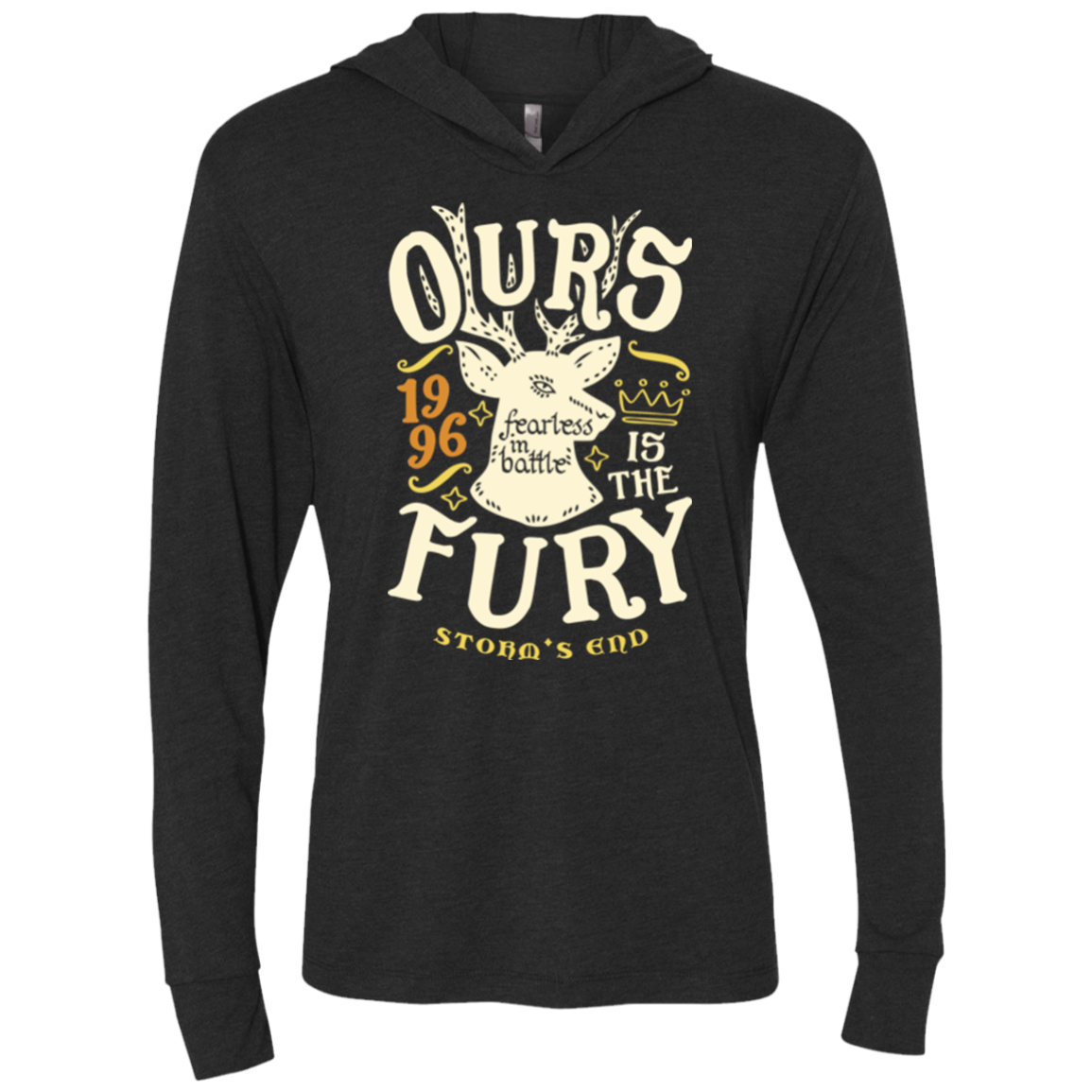 House of Fury Triblend Long Sleeve Hoodie Tee
