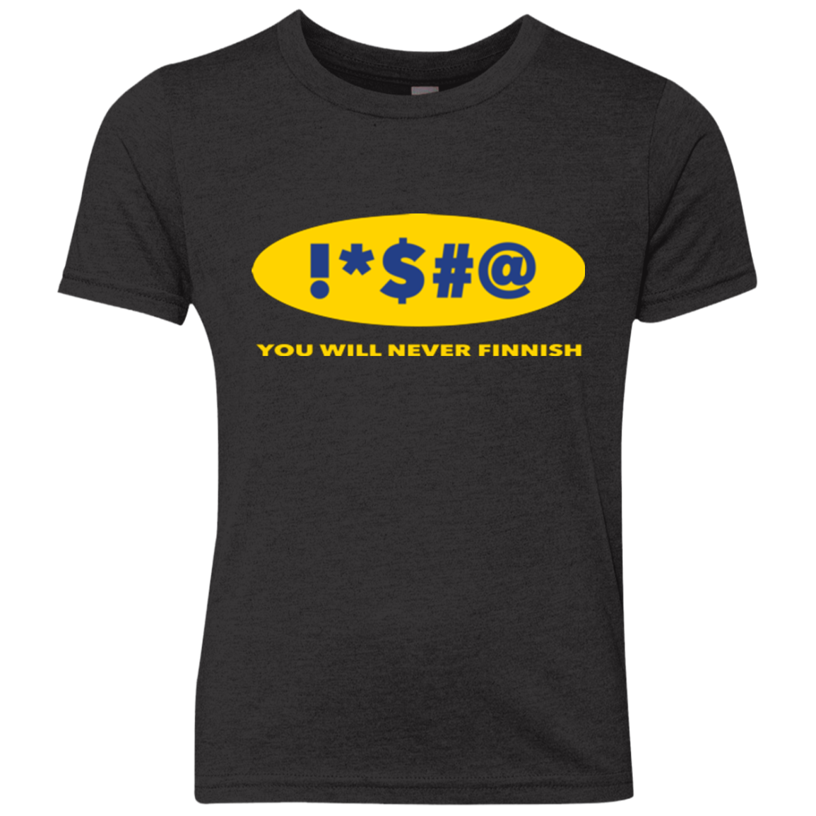 Swearing Never Finnish Youth Triblend T-Shirt