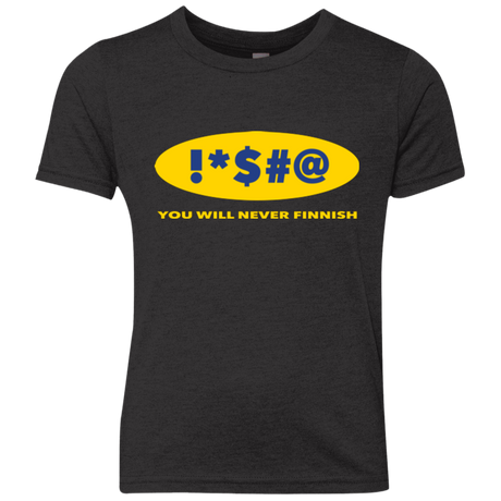 Swearing Never Finnish Youth Triblend T-Shirt