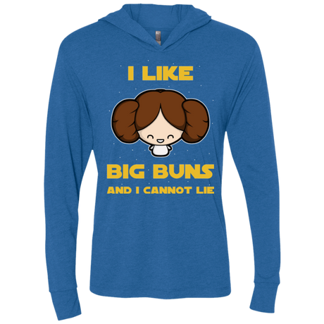 I Like Big Buns Triblend Long Sleeve Hoodie Tee