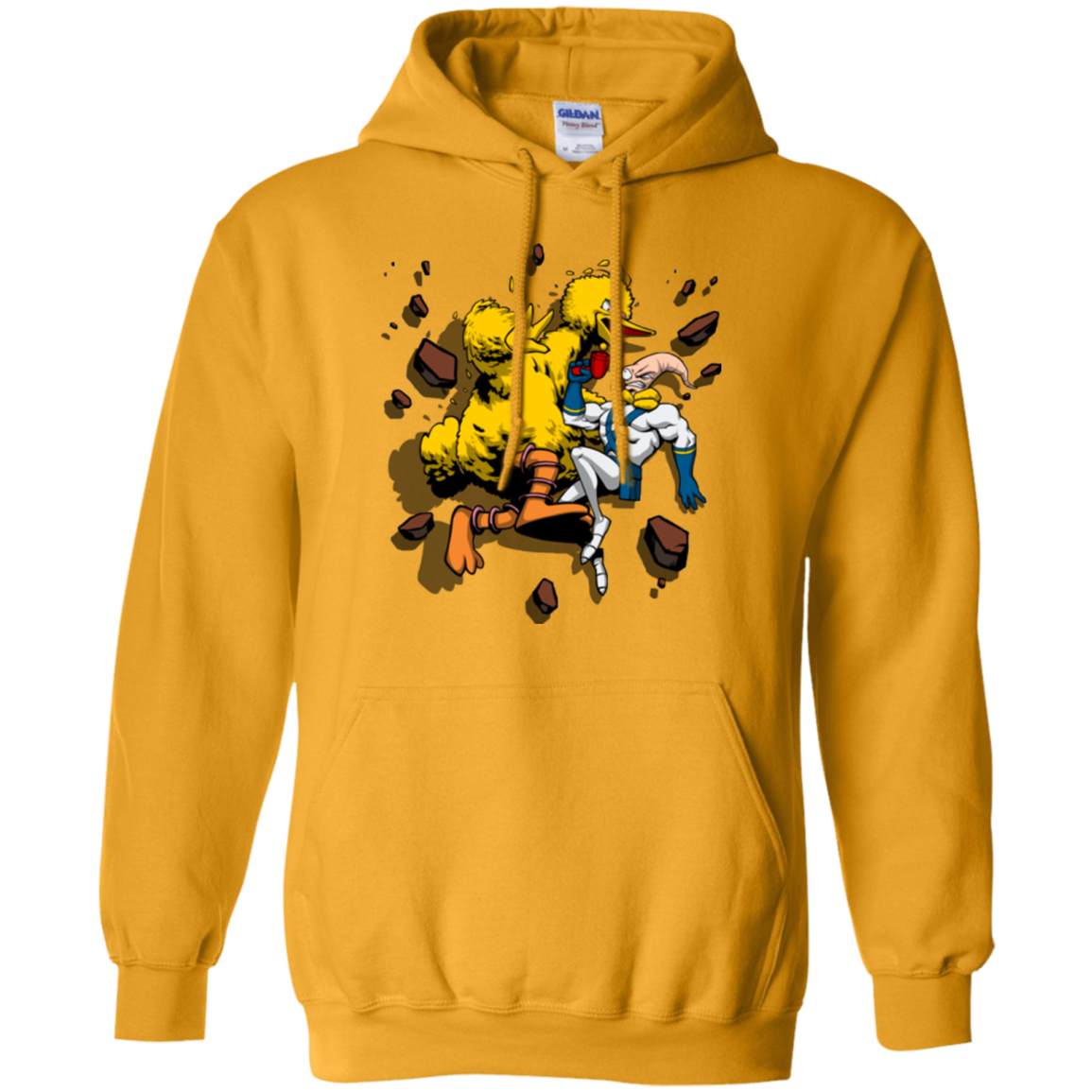 Big Bird and Worm Pullover Hoodie