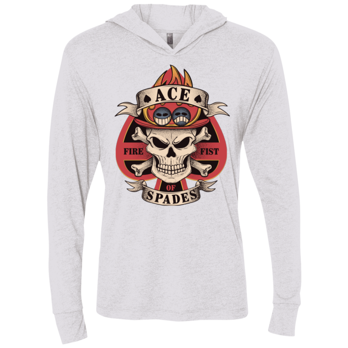 Ace of Spades Triblend Long Sleeve Hoodie Tee