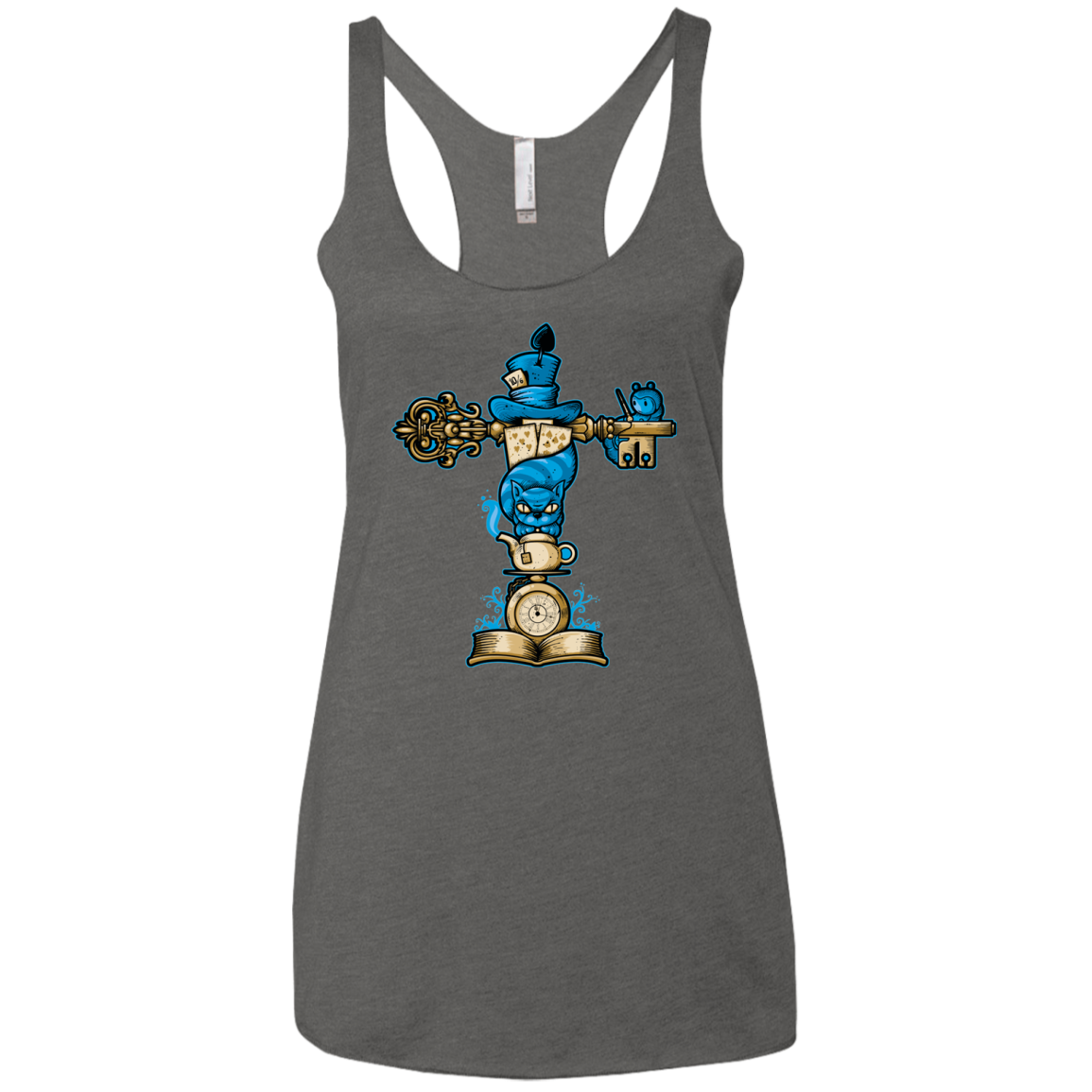 Wonderland Totem Women's Triblend Racerback Tank