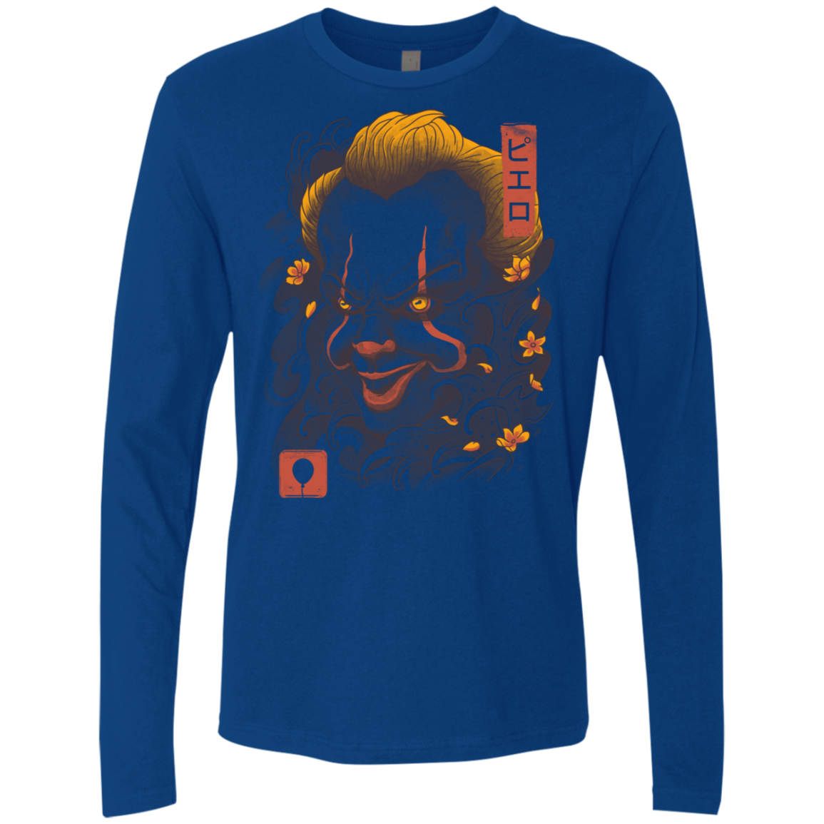 Oni Clown Mask Men's Premium Long Sleeve