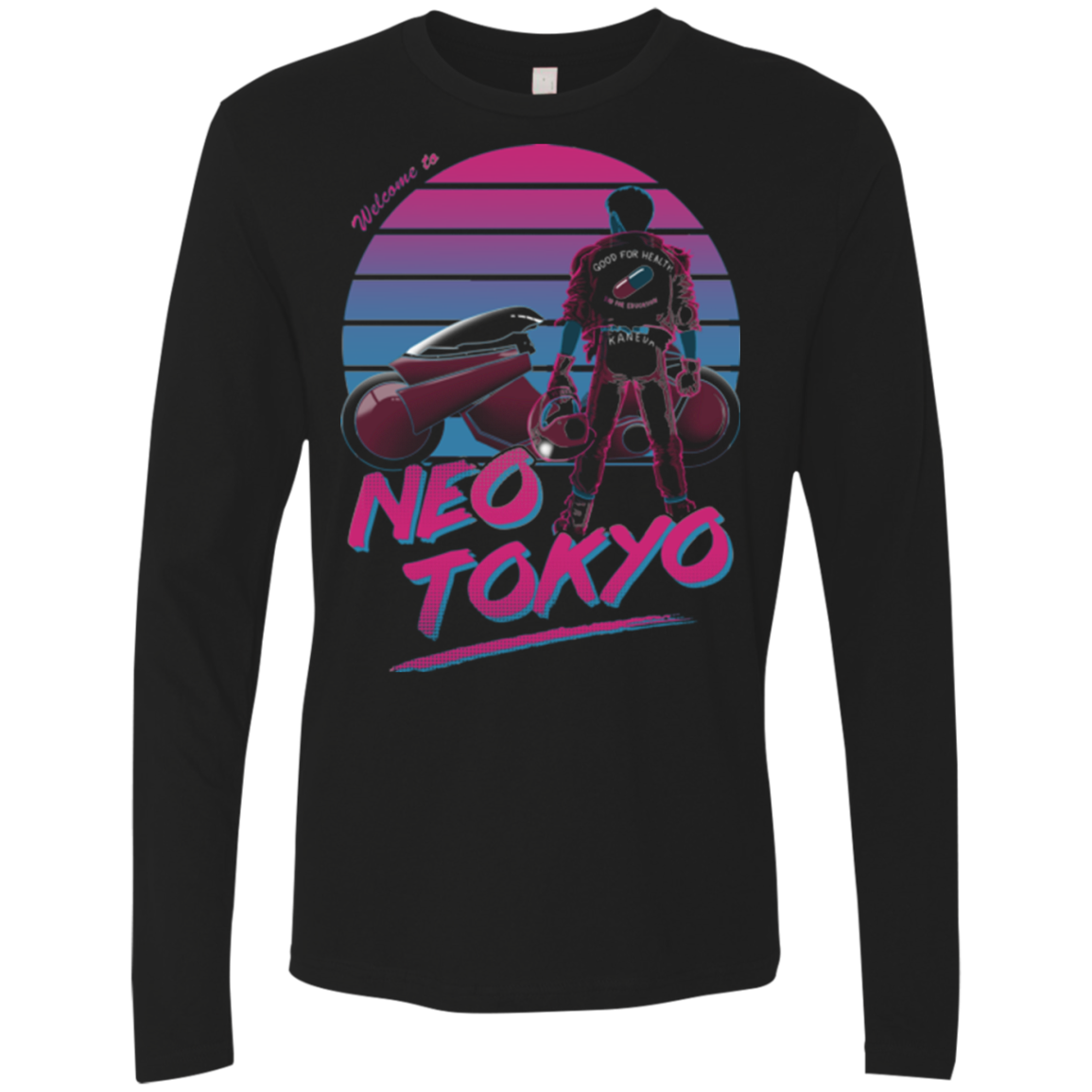 Welcome to Neo Tokyo Men's Premium Long Sleeve