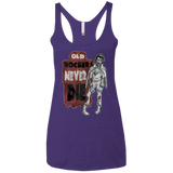 Old Rockers Never Die Women's Triblend Racerback Tank