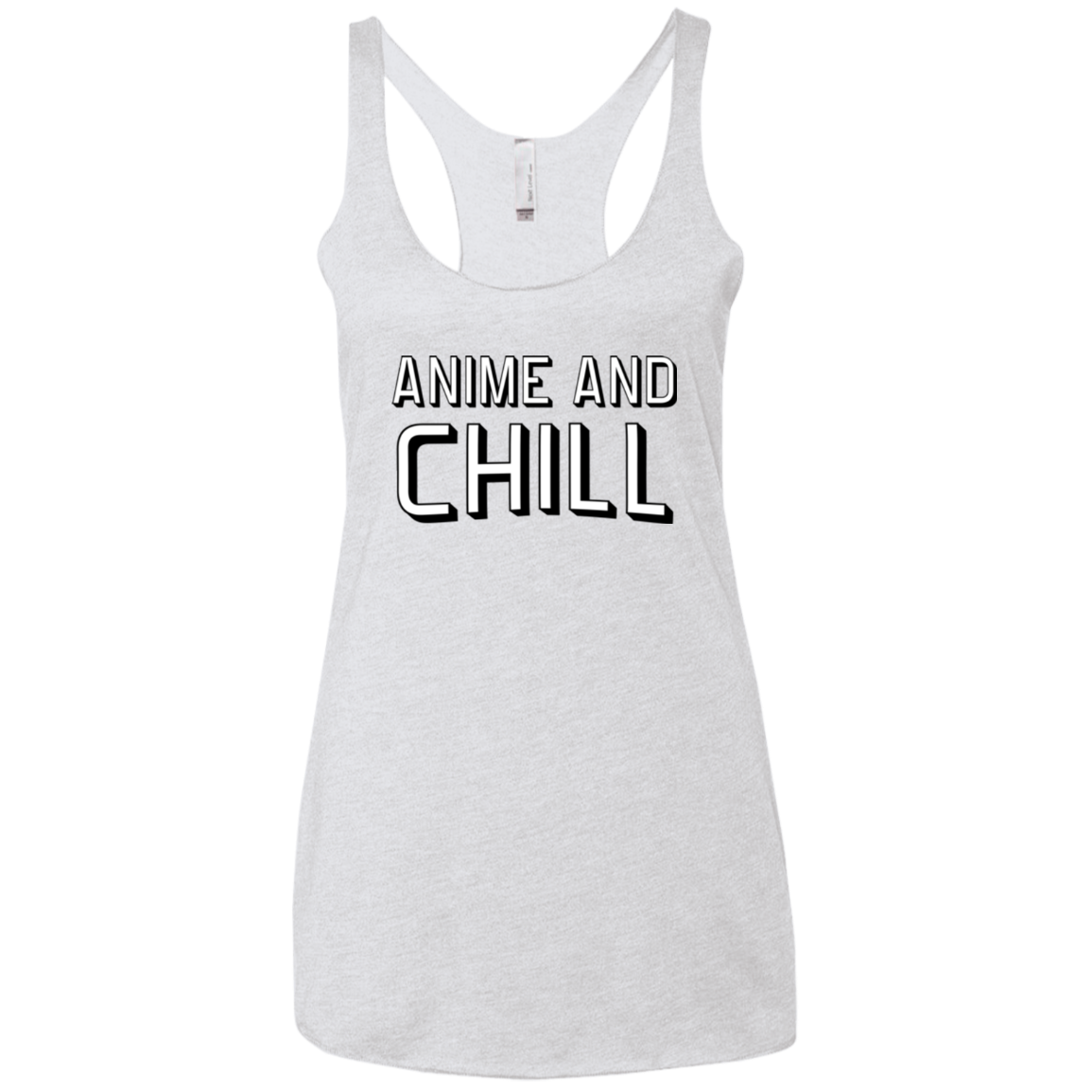 Anime and chill Women's Triblend Racerback Tank