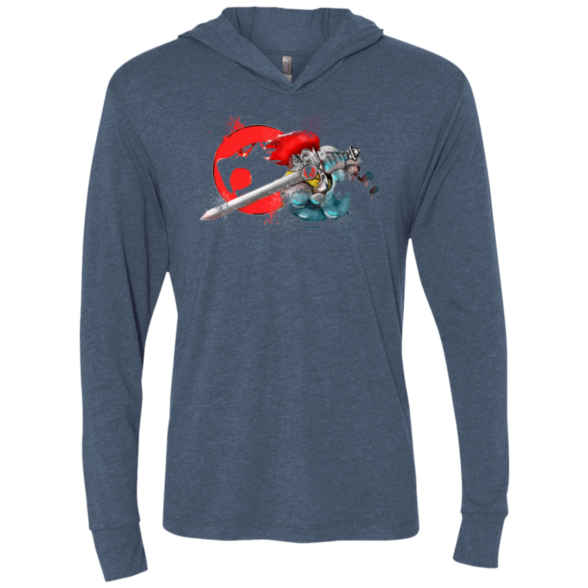 Thunder-hoooo Triblend Long Sleeve Hoodie Tee