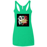 White Green Red Women's Triblend Racerback Tank
