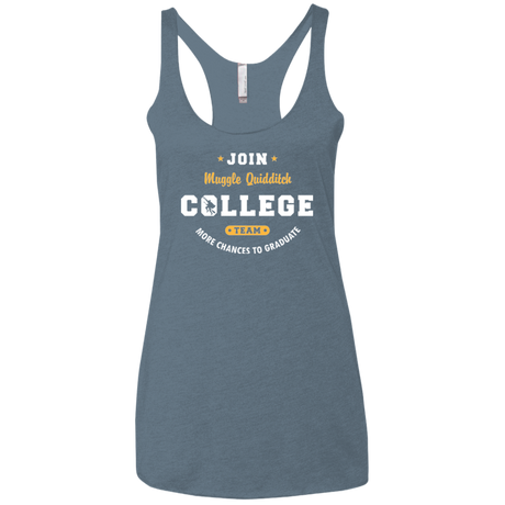 Muggle Quidditch Women's Triblend Racerback Tank