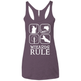 Wizards Rule Women's Triblend Racerback Tank