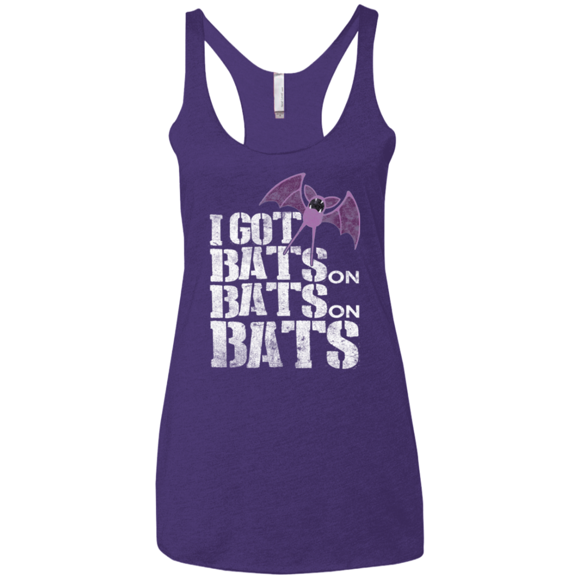 Bats on Bats on Bats Women's Triblend Racerback Tank