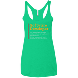 Software Developer Women's Triblend Racerback Tank