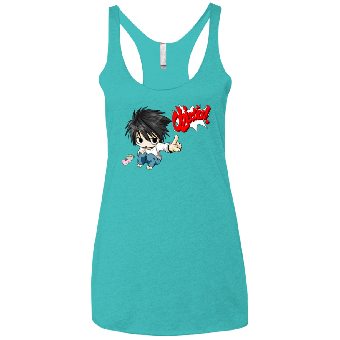L Objection! Women's Triblend Racerback Tank