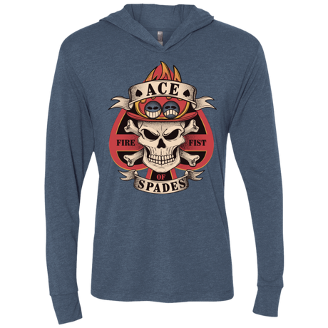 Ace of Spades Triblend Long Sleeve Hoodie Tee