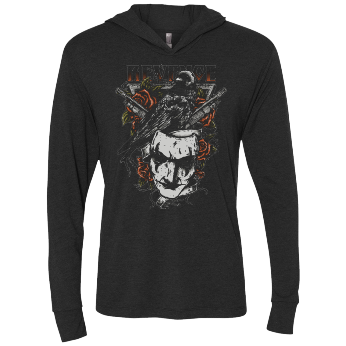 Revenge Triblend Long Sleeve Hoodie Tee
