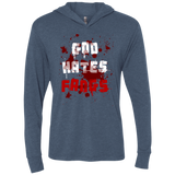 God hates fangs Triblend Long Sleeve Hoodie Tee