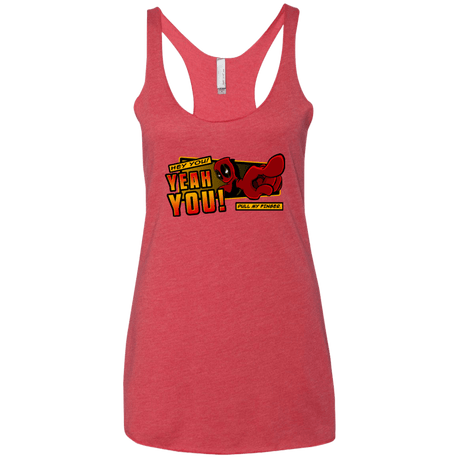T-Shirts Vintage Red / X-Small Dead Pull Women's Triblend Racerback Tank