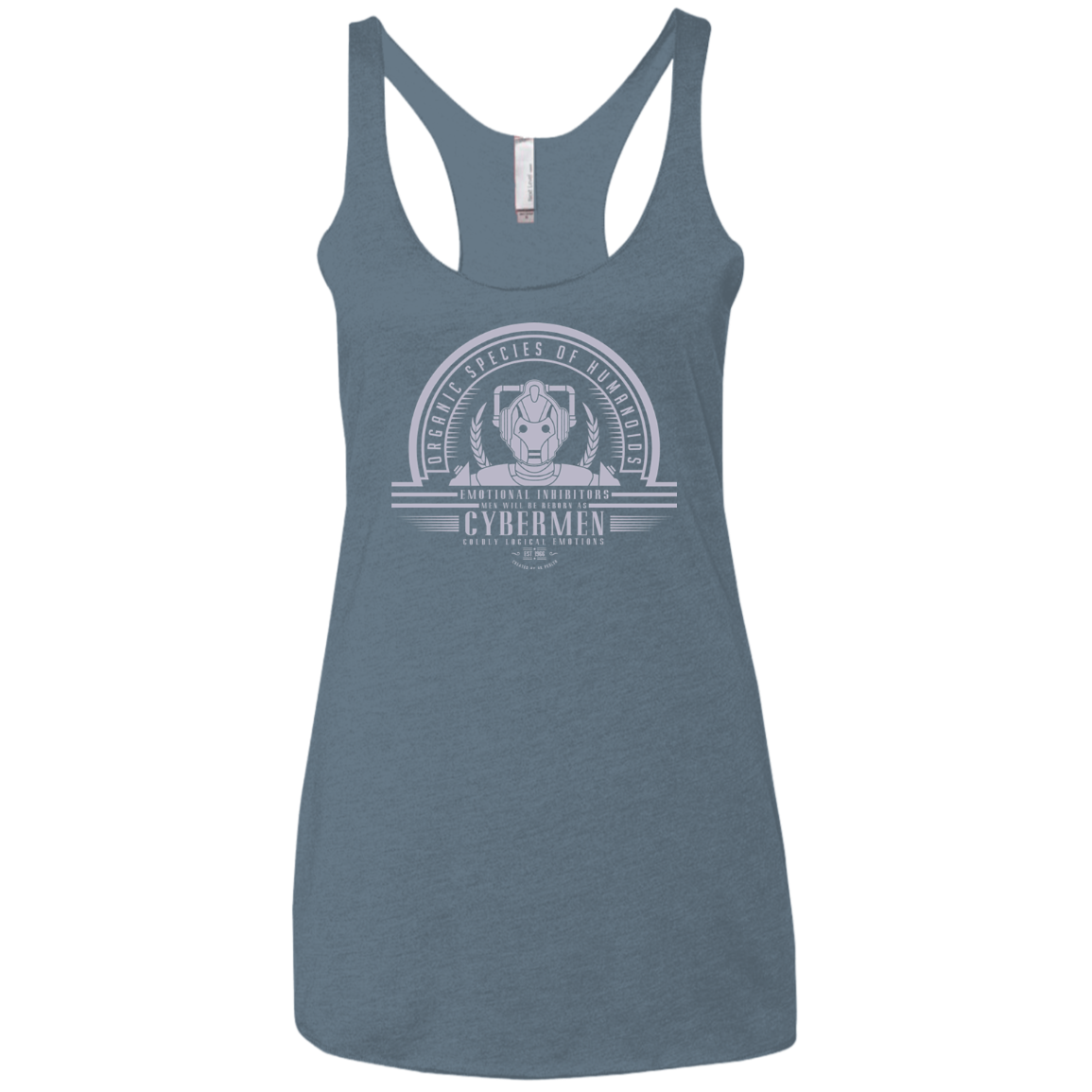 Who Villains Cybermen Women's Triblend Racerback Tank