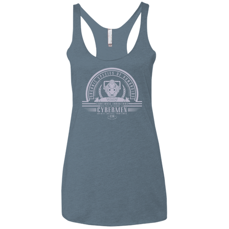 Who Villains Cybermen Women's Triblend Racerback Tank