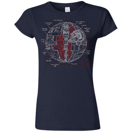 Death Star Plan Junior Slimmer-Fit T-Shirt